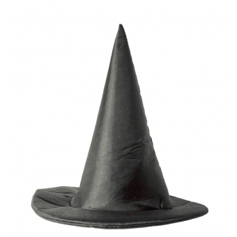 Chapéu de Bruxa Liso Preto Adulto