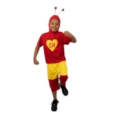 Fantasia Gafanhoto Vermelho Infantil Florecida - Fantasias Infantis