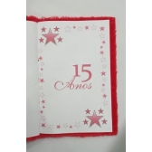 Caderno de Assinaturas Debutante Vermelho Modelo 1 Grande - Lembrancinhas