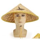 Chapéu Oriental Chinês Bambu Adulto - Acessórios para fantasia