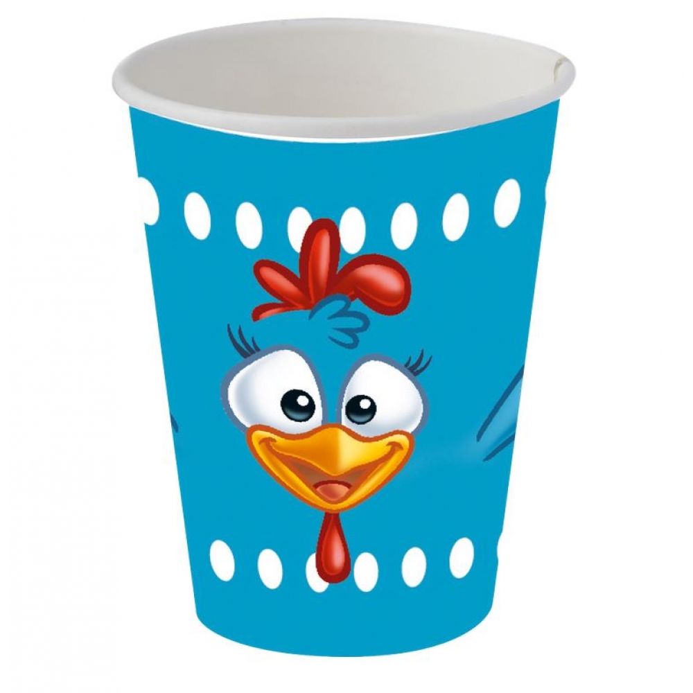 Copo de Papel Galinha Pintadinha 200ml c/8 Festcolor - Temas Infantis