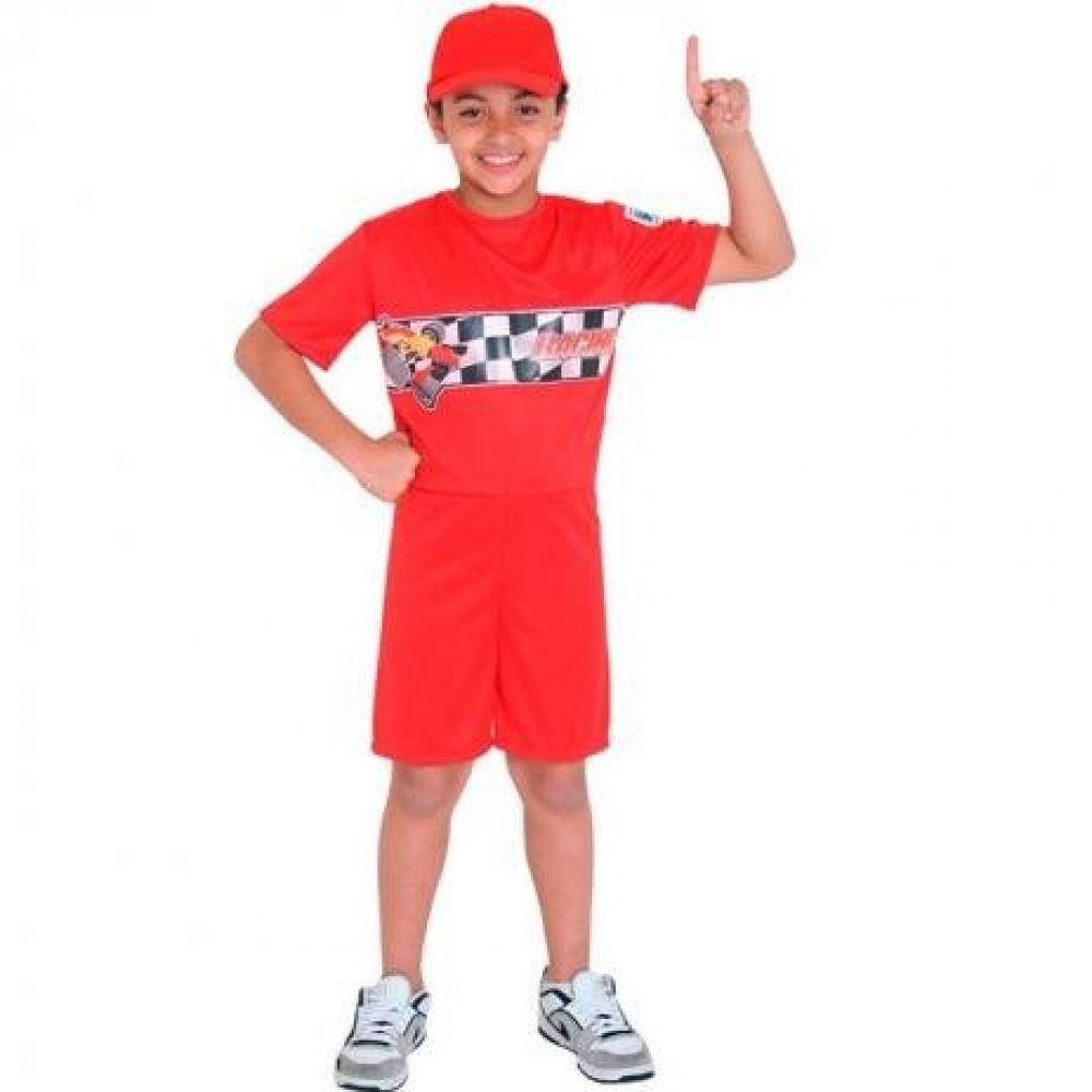 Fantasia Piloto Vermelho Pop Sulamericana - Infantis