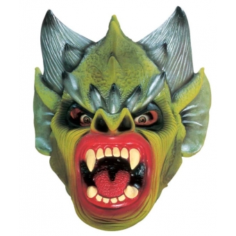 Máscara Látex Demônio Verde Inteira Spook