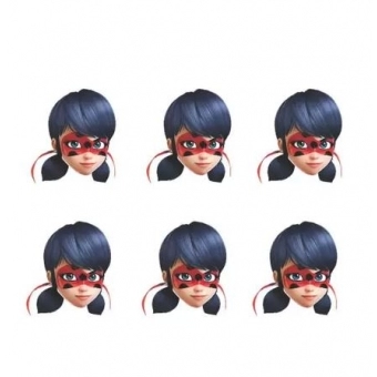 Mini Carinhas E.V.A  Ladybug c/6 Piffer