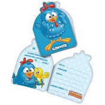 Convite Galinha Pintadinha c/8 Festcolor