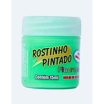Tinta Facial Líquida 15ml Flúor Verde Rostinho Pintado