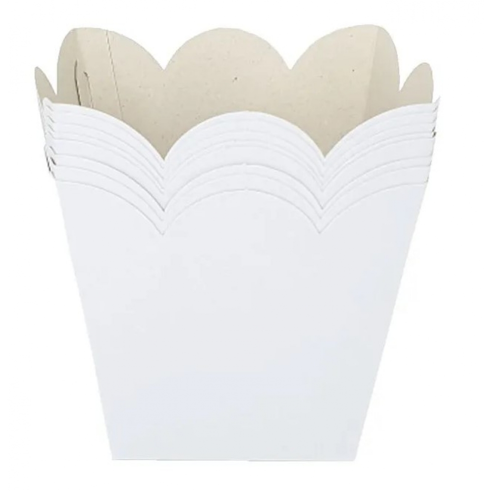 Cachepot Liso Branco c/8 Ultrafest - Embalagens