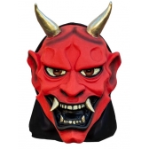 Máscara Látex Diabo Dente de Prata Capuz Spook - Máscaras de Terror