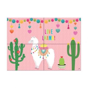 Painel Gigante Love Lhama Junco