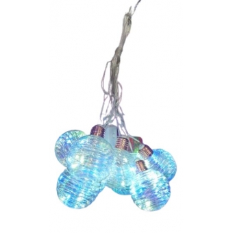 Pisca Luxo Bola Espiral Fio de Fada 3 Metros 110V Colorido