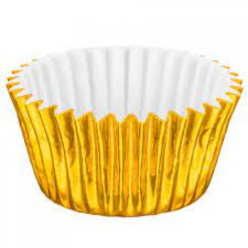 Forminha de Brigadeiro Laminada 4 Ouro c/50 Regina Festas - Forminhas