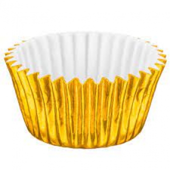 Forminha de Brigadeiro Laminada 4 Ouro c/50 Regina Festas