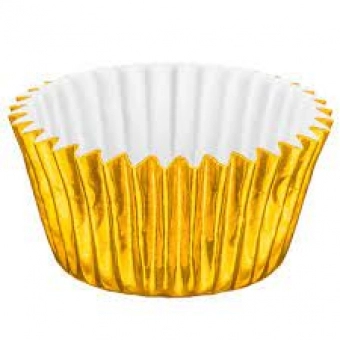 Forminha de Brigadeiro Laminada 4 Ouro c/50 Regina Festas