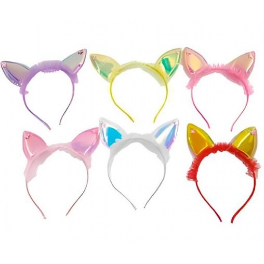 Tiara Orelha Gatinha Furta Cor - Acessórios para fantasia