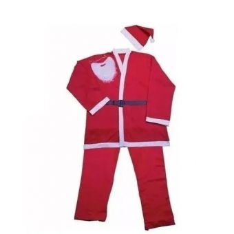 Fantasia Papai Noel Adulto Feltro Importado