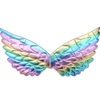 Asa de Anjo Infantil Metalizada Arco Íris
