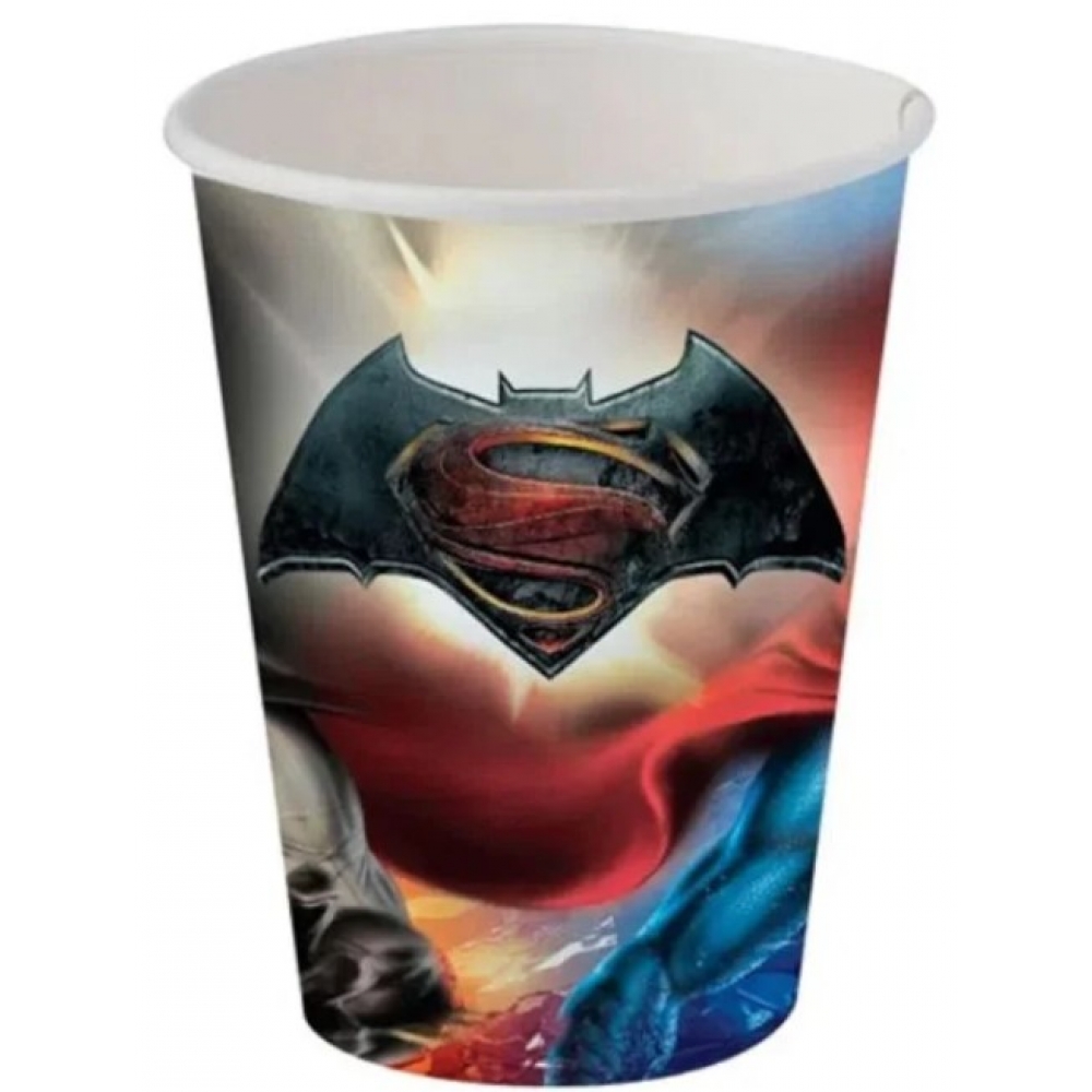 Copo de Papel Batman x Superman 200ml c/8 Festcolor - Batman