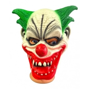 Máscara Látex Palhaço Verde Inteira Spook