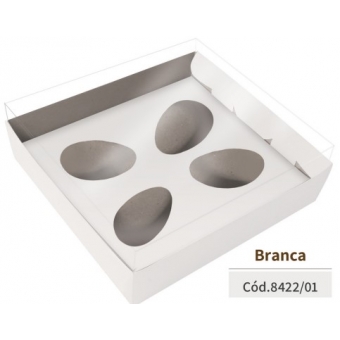 Caixa P/4 Ovos de Colher 50g Branca Kaixote
