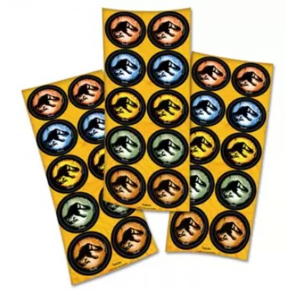 Adesivo Redondo Jurassic World 3 c/30 Festcolor - Temas Infantis