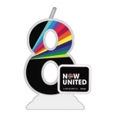 Vela Numeral 8 Now United Festcolor - Temas Infantis